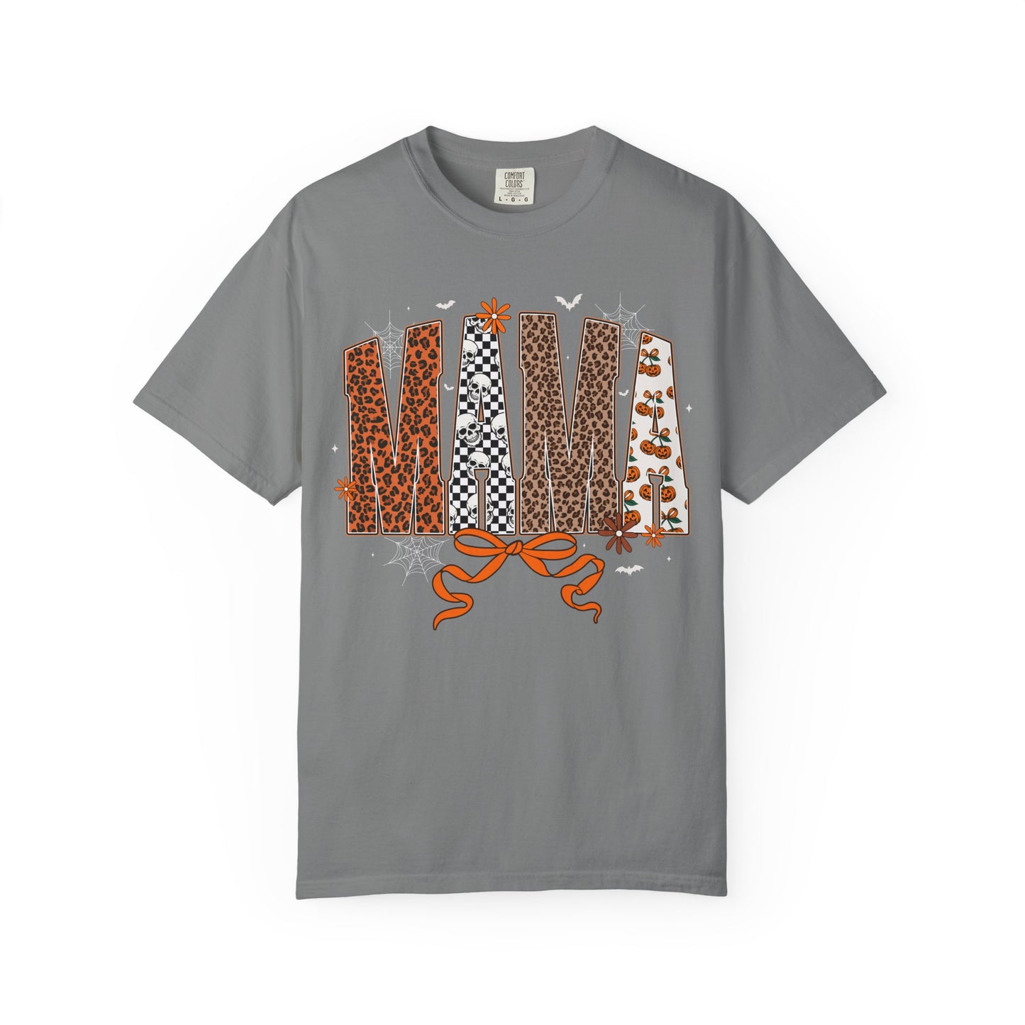 Mama Leopard patch work T-shirt with Bow