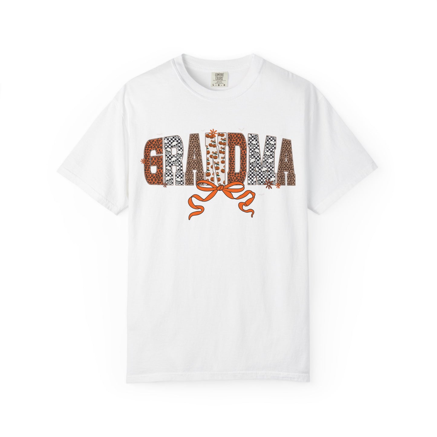 Grandma Leopard Print patch work T-Shirt with Bow