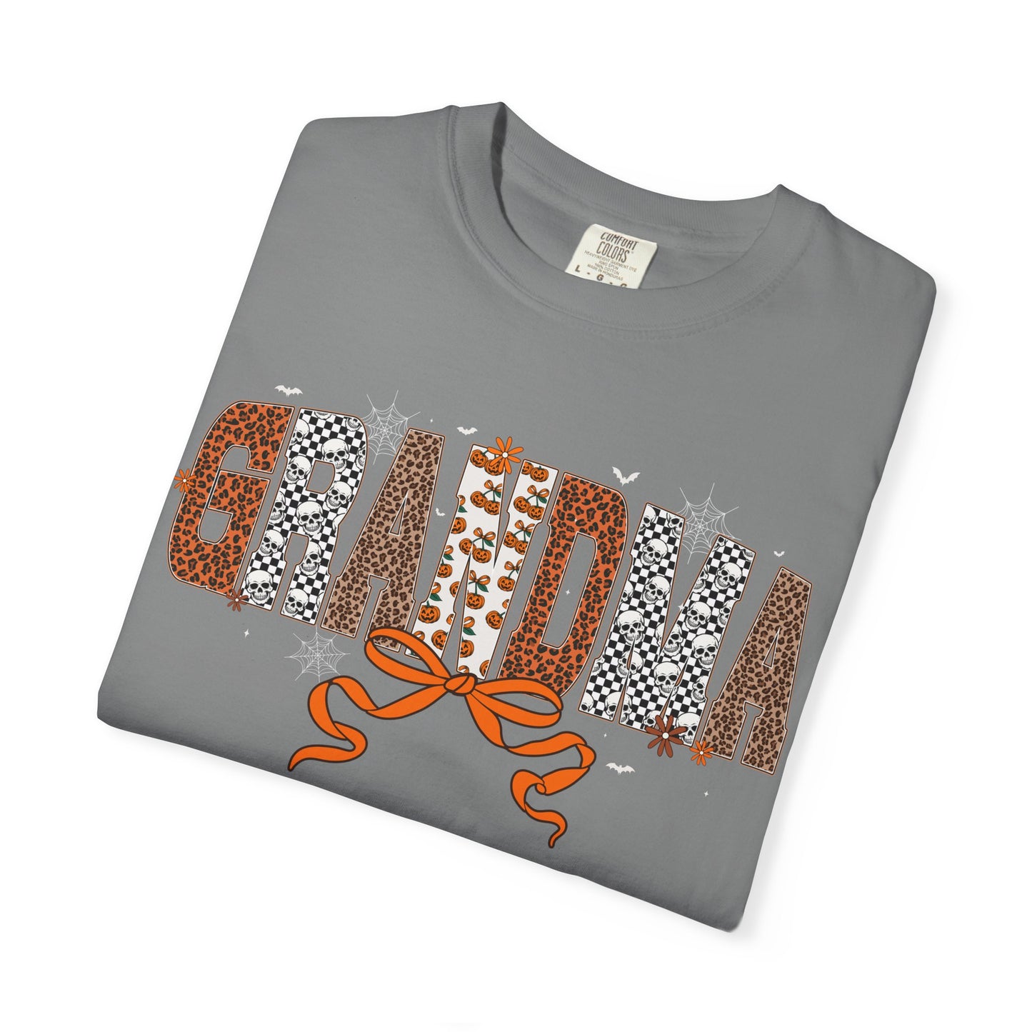 Grandma Leopard Print patch work T-Shirt with Bow