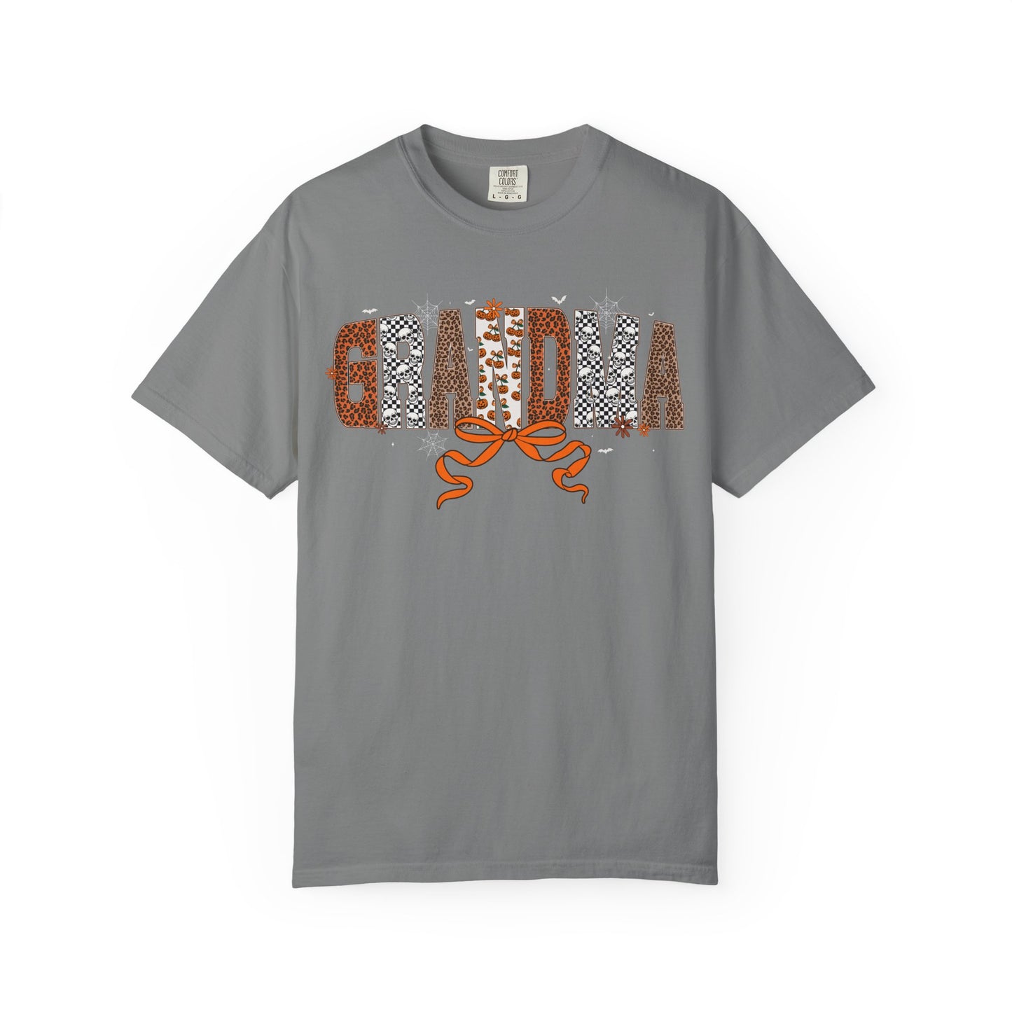 Grandma Leopard Print patch work T-Shirt with Bow