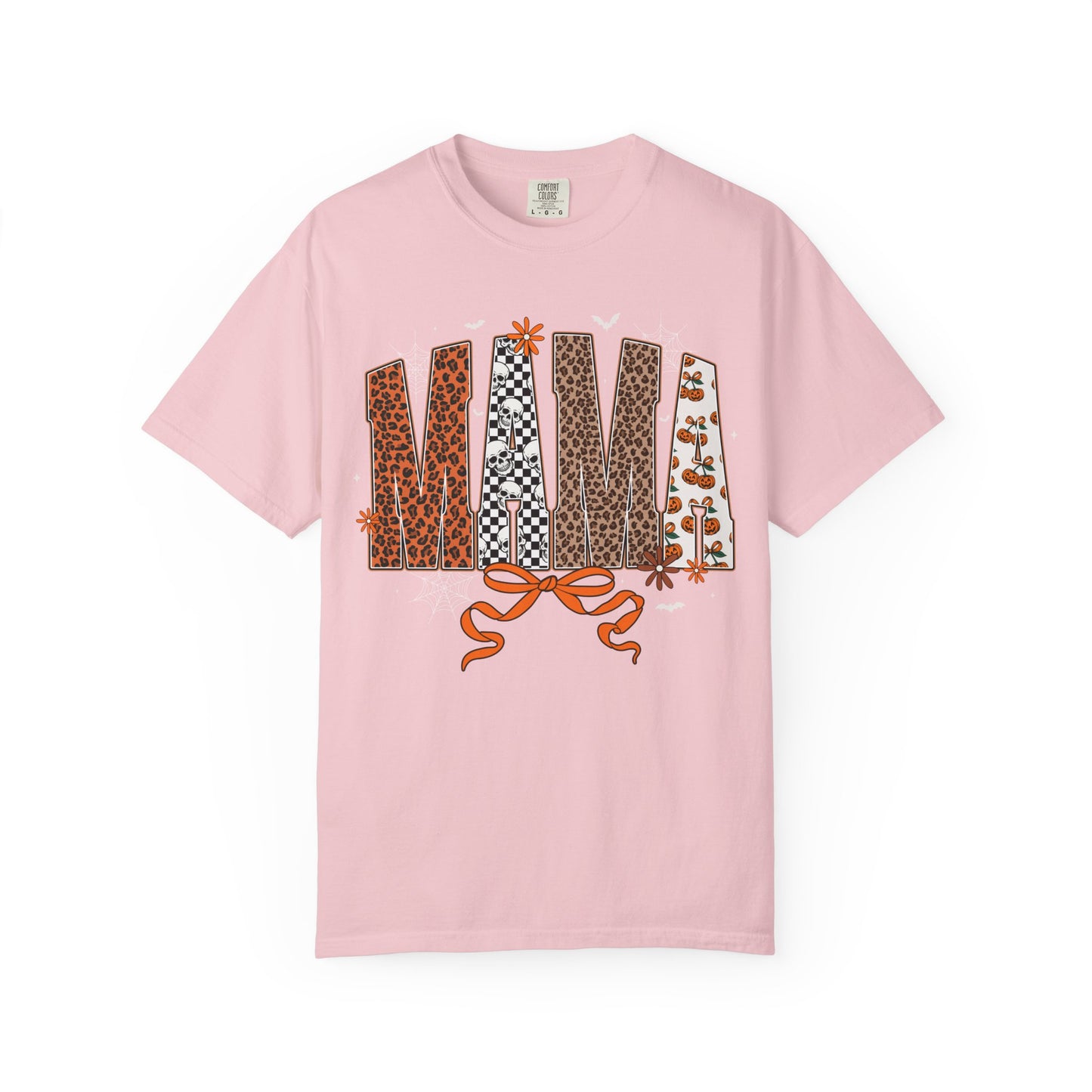 Mama Leopard patch work T-shirt with Bow
