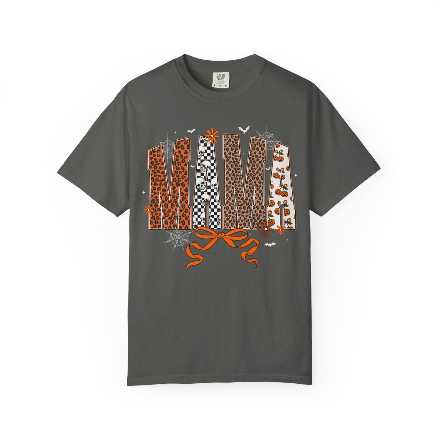 Mama Leopard patch work T-shirt with Bow