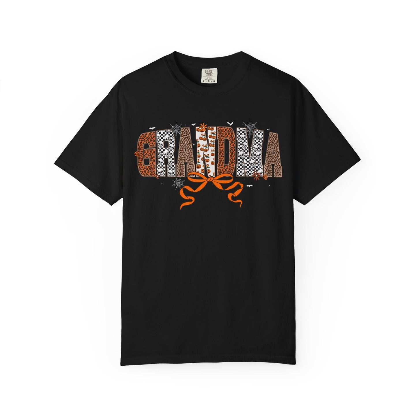 Grandma Leopard Print patch work T-Shirt with Bow