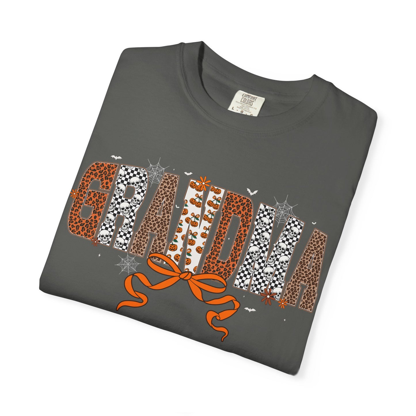 Grandma Leopard Print patch work T-Shirt with Bow