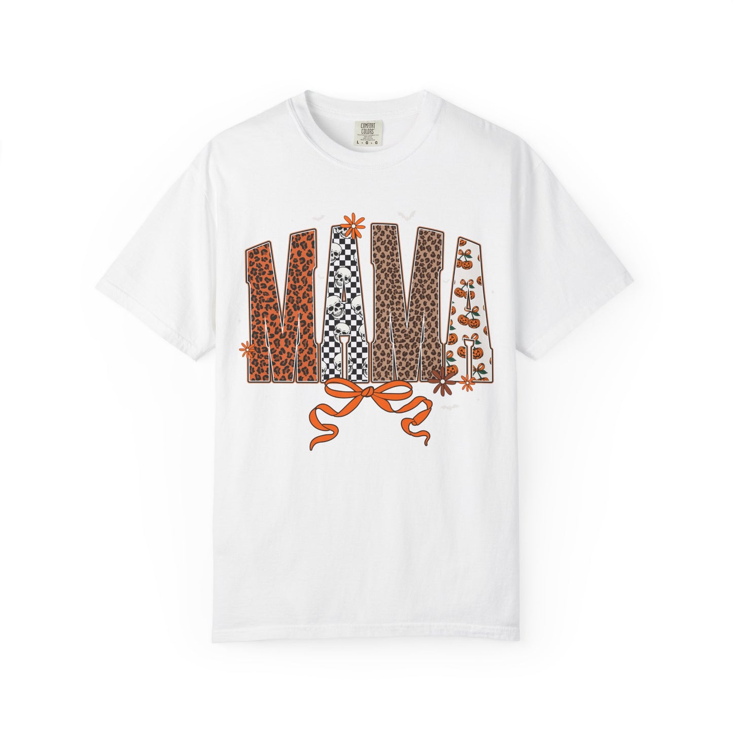 Mama Leopard patch work T-shirt with Bow