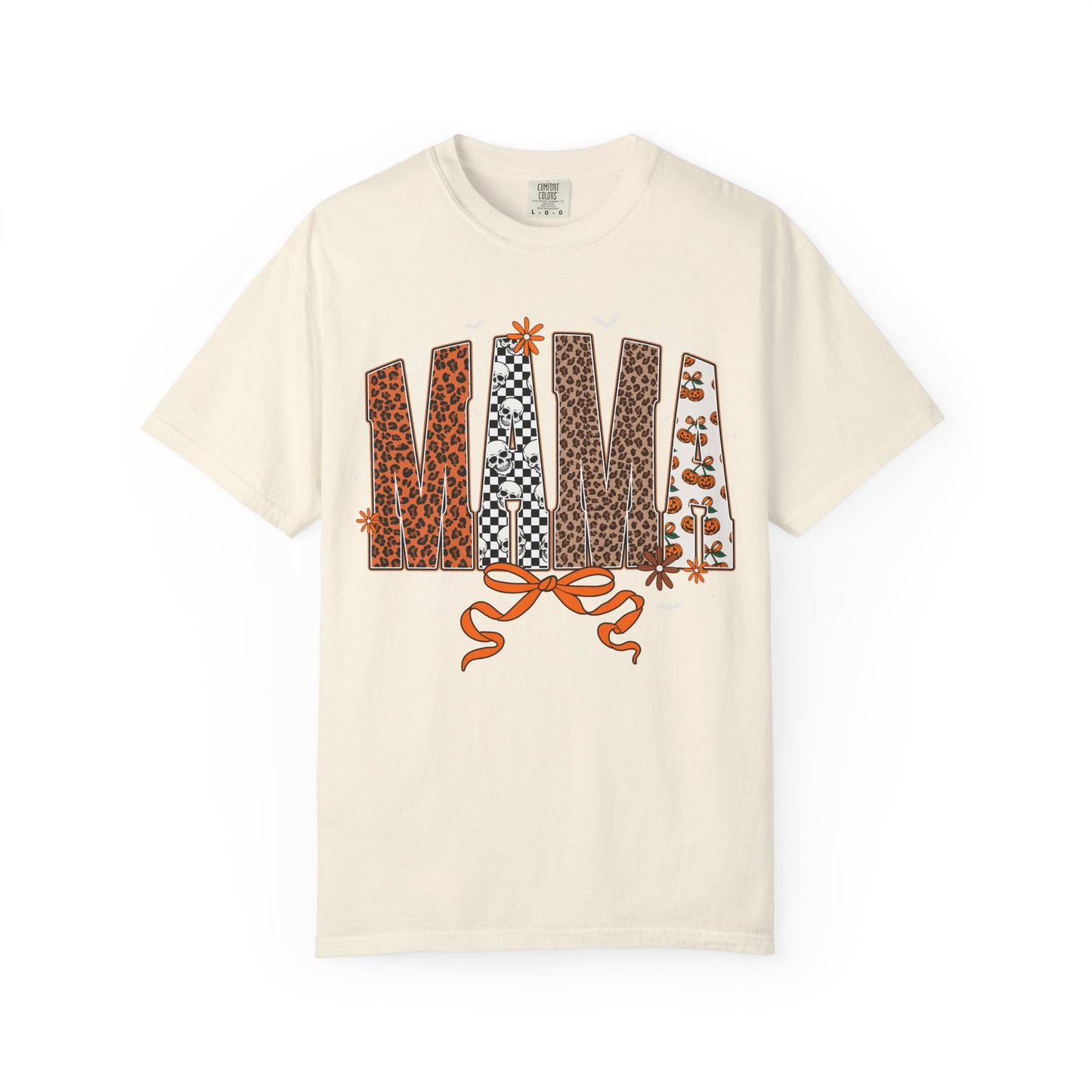 Mama Leopard patch work T-shirt with Bow