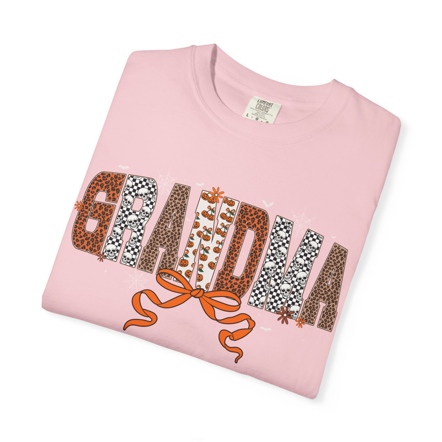 Grandma Leopard Print patch work T-Shirt with Bow