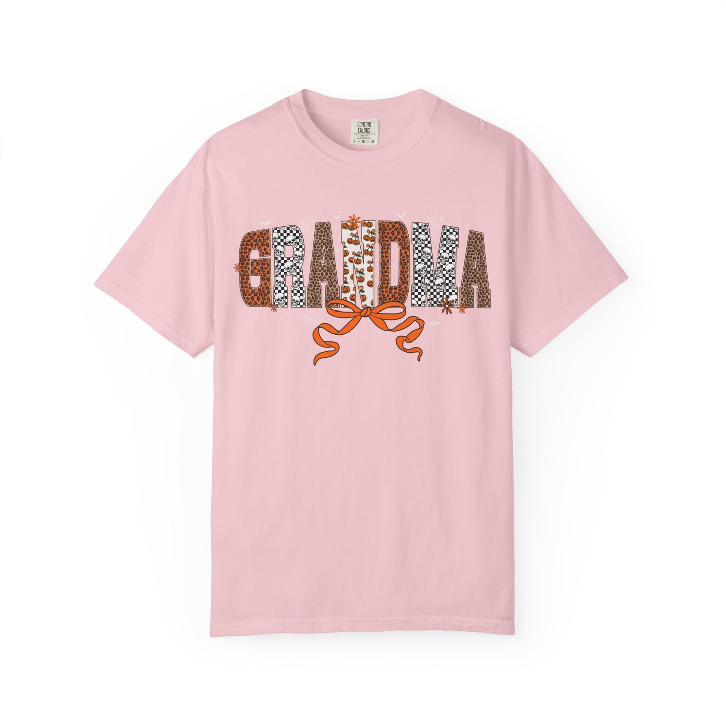 Grandma Leopard Print patch work T-Shirt with Bow